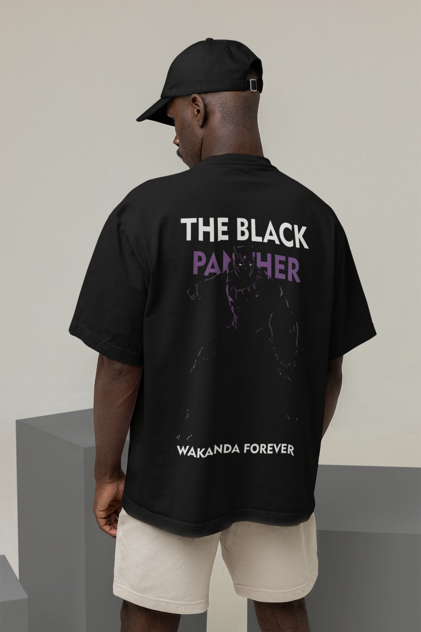 THE CLOTHIE Unisex Oversized “Black Panther – Wakanda Forever” Tee