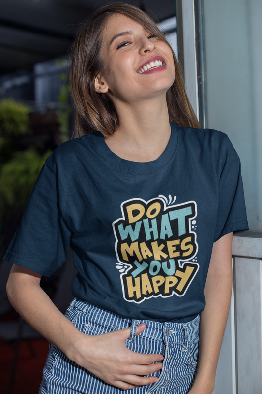 THE CLOTHIE – Oversized “Do What Makes You Happy” T-Shirt