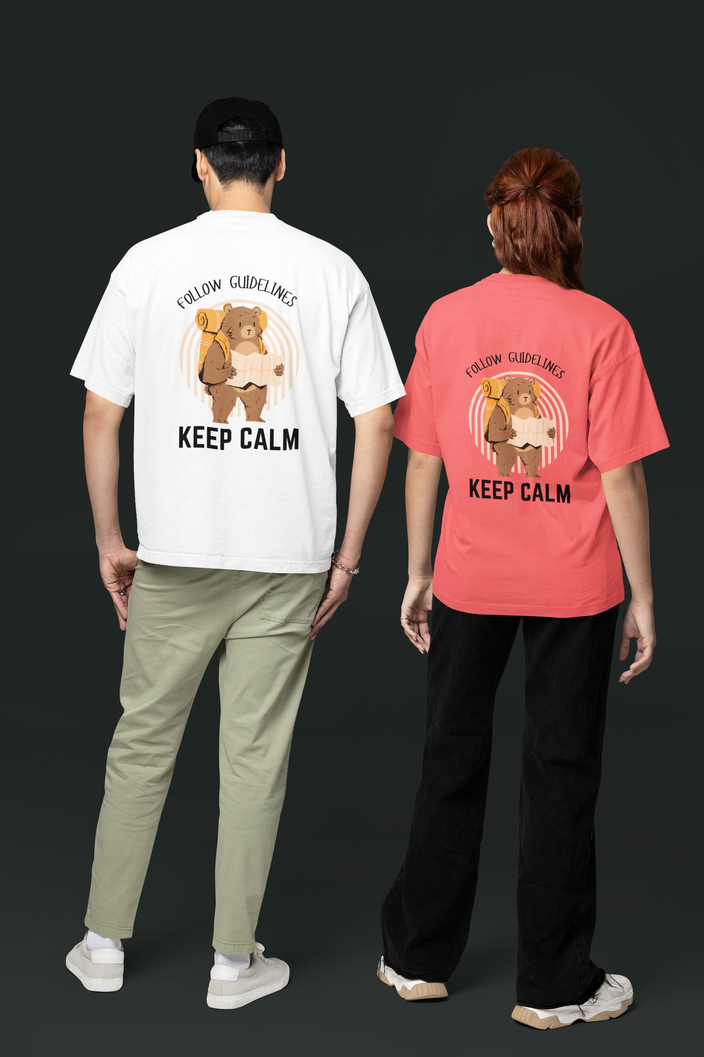 "Keep Calm Bear" Unisex Oversized T-Shirt | Premium Cotton | The Clothie