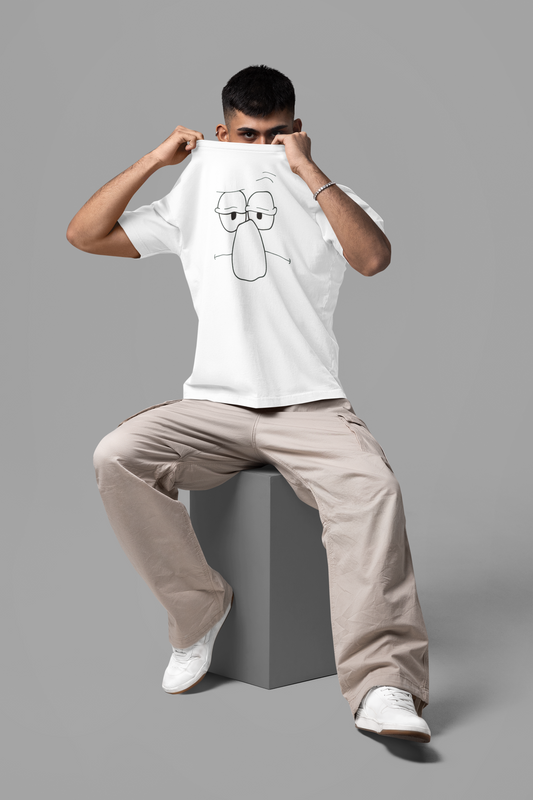 Squidward Oversized T-Shirt – Unisex | Mood: Permanently Unbothered | The Clothie