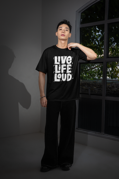 THE CLOTHIE "Live Life Loud" Oversized Unisex Tee