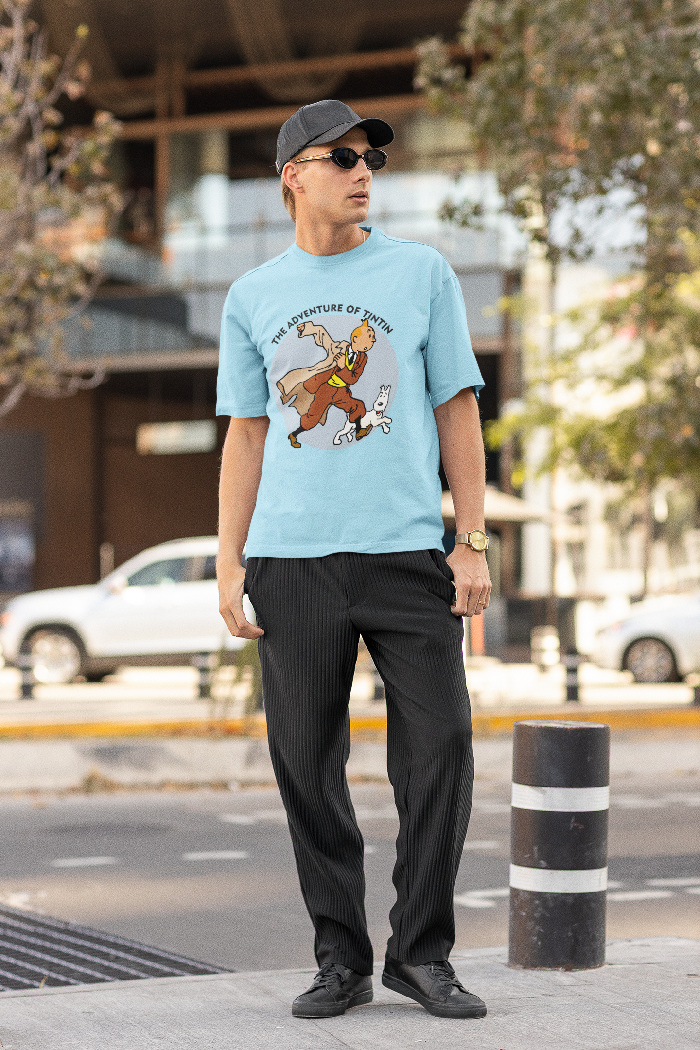 THE CLOTHIE Unisex Oversized “Tintin Adventure” Tee