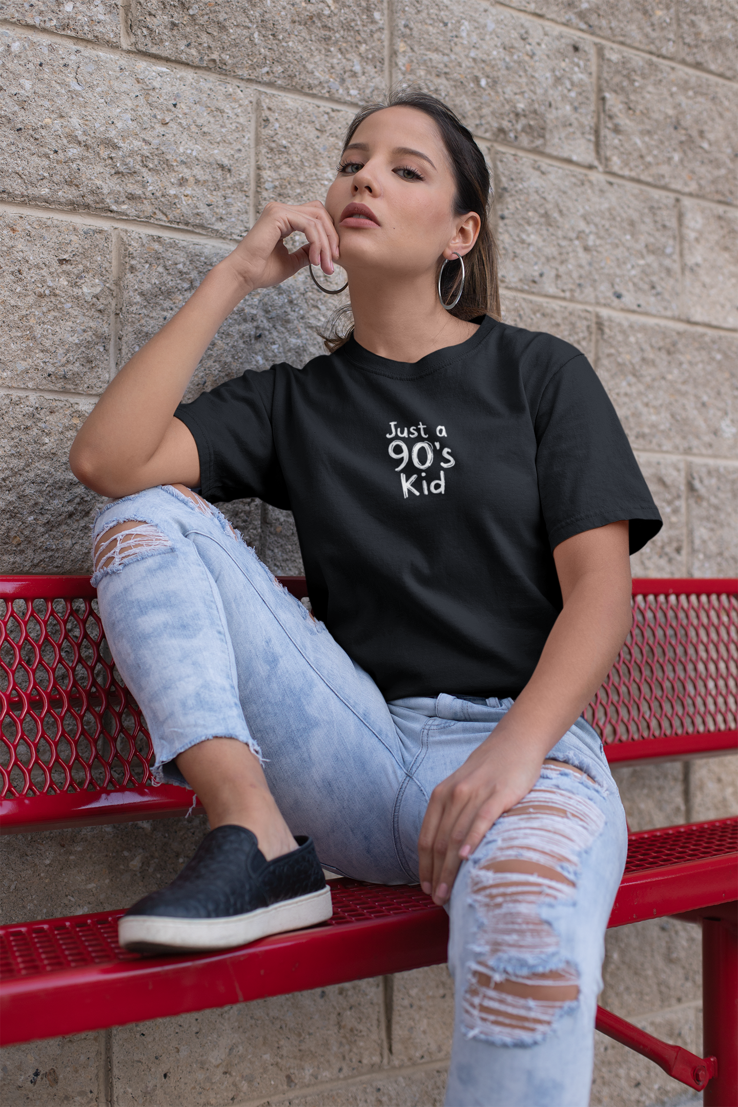 The Retro Slate Oversized Tee – "90’s Kid" Edition