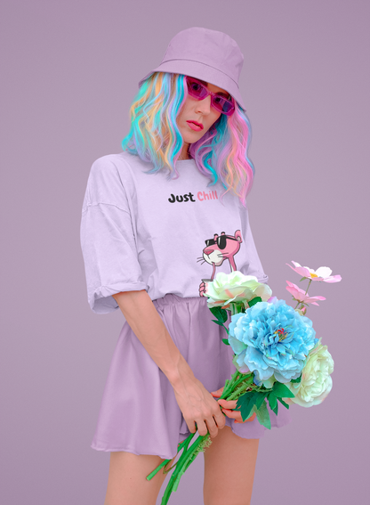 "Pink Panther" Oversized Tee For Women || The Clothie