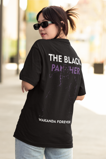 THE CLOTHIE Unisex Oversized “Black Panther – Wakanda Forever” Tee