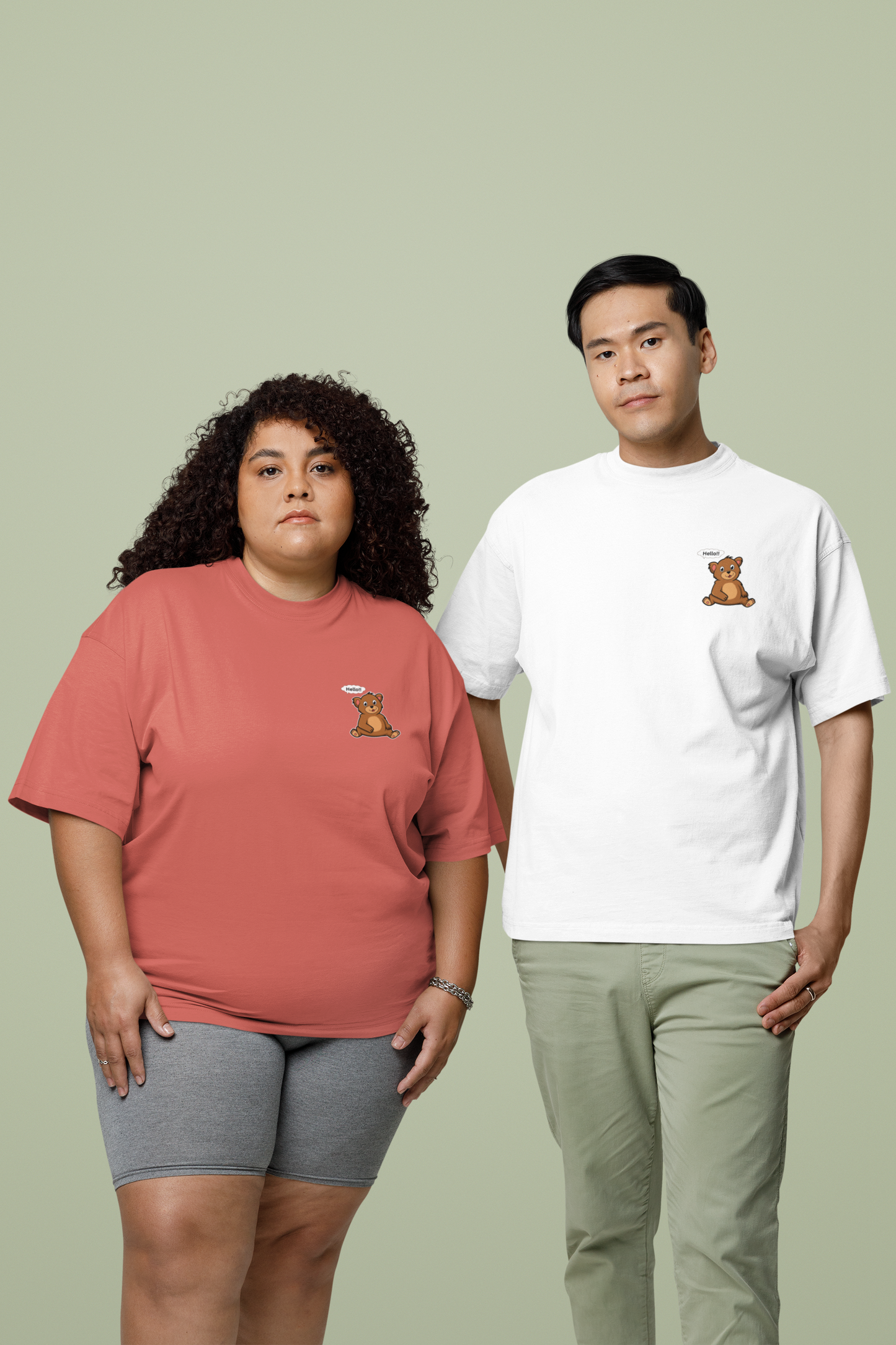 "Keep Calm Bear" Unisex Oversized T-Shirt | Premium Cotton | The Clothie