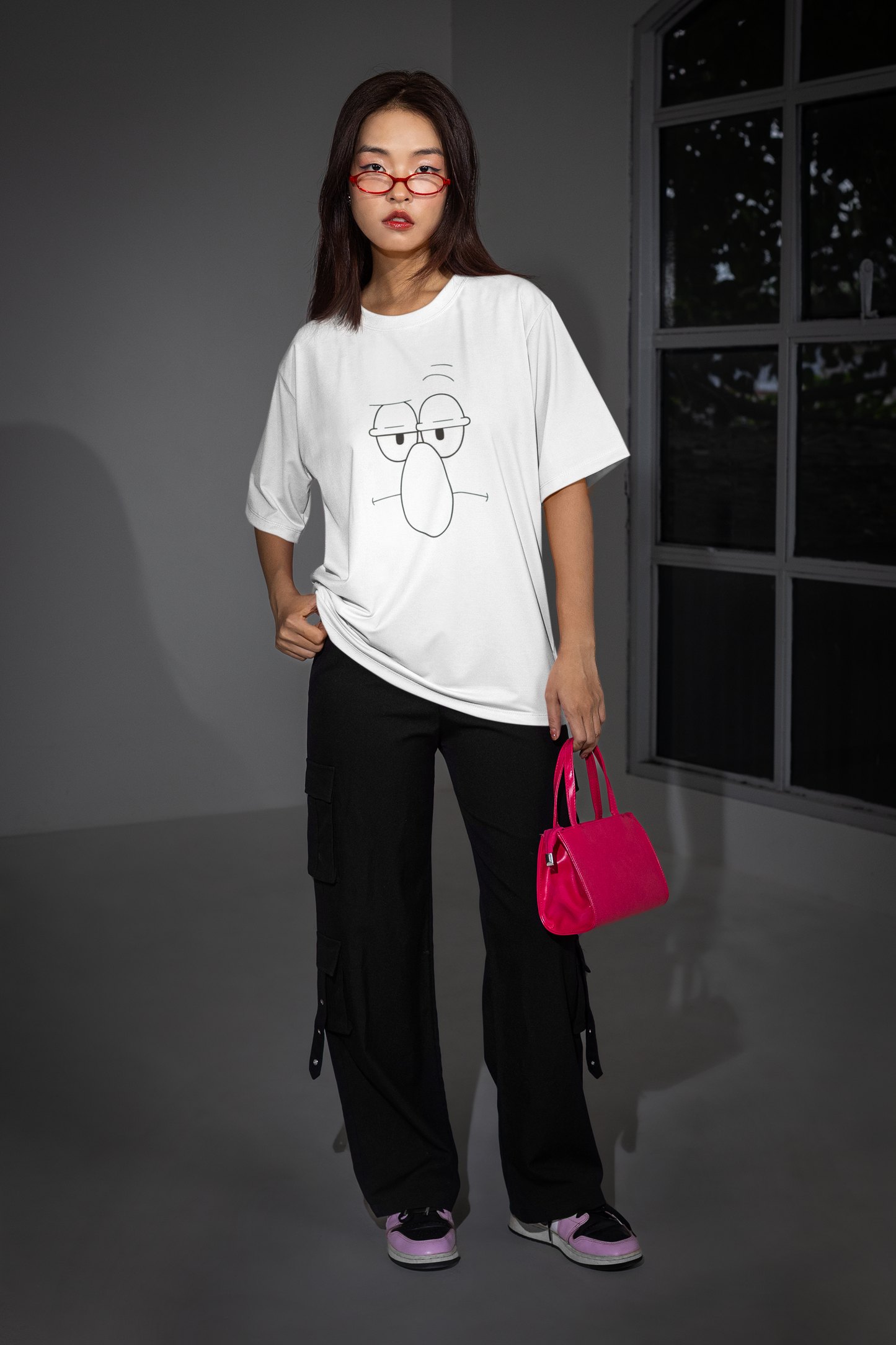Squidward Oversized T-Shirt – Unisex | Mood: Permanently Unbothered | The Clothie