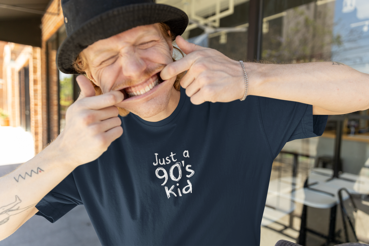 The Retro Slate Oversized Tee – "90’s Kid" Edition