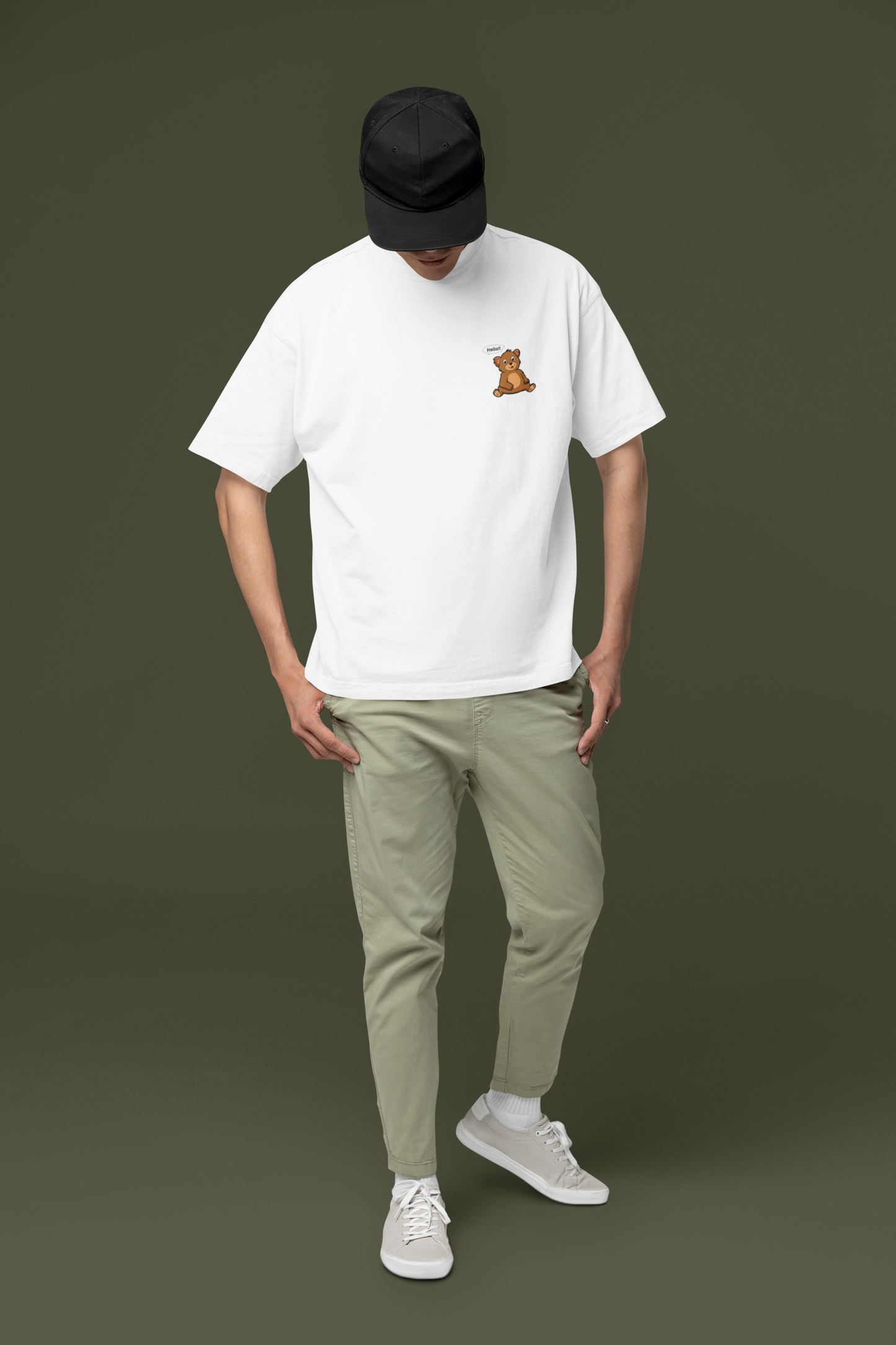 "Keep Calm Bear" Unisex Oversized T-Shirt | Premium Cotton | The Clothie