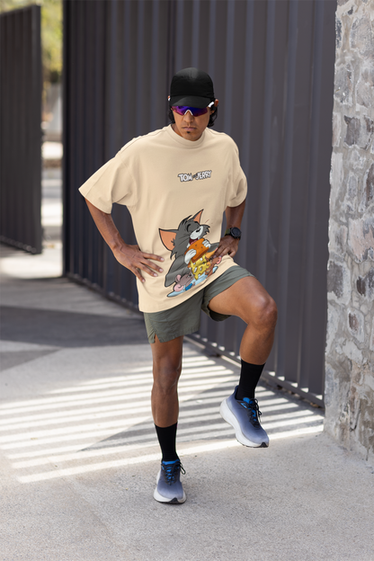 The Clothie's Tom and Jerry Oversized T-Shirt – Unisex || Casual Cartoon Comfort