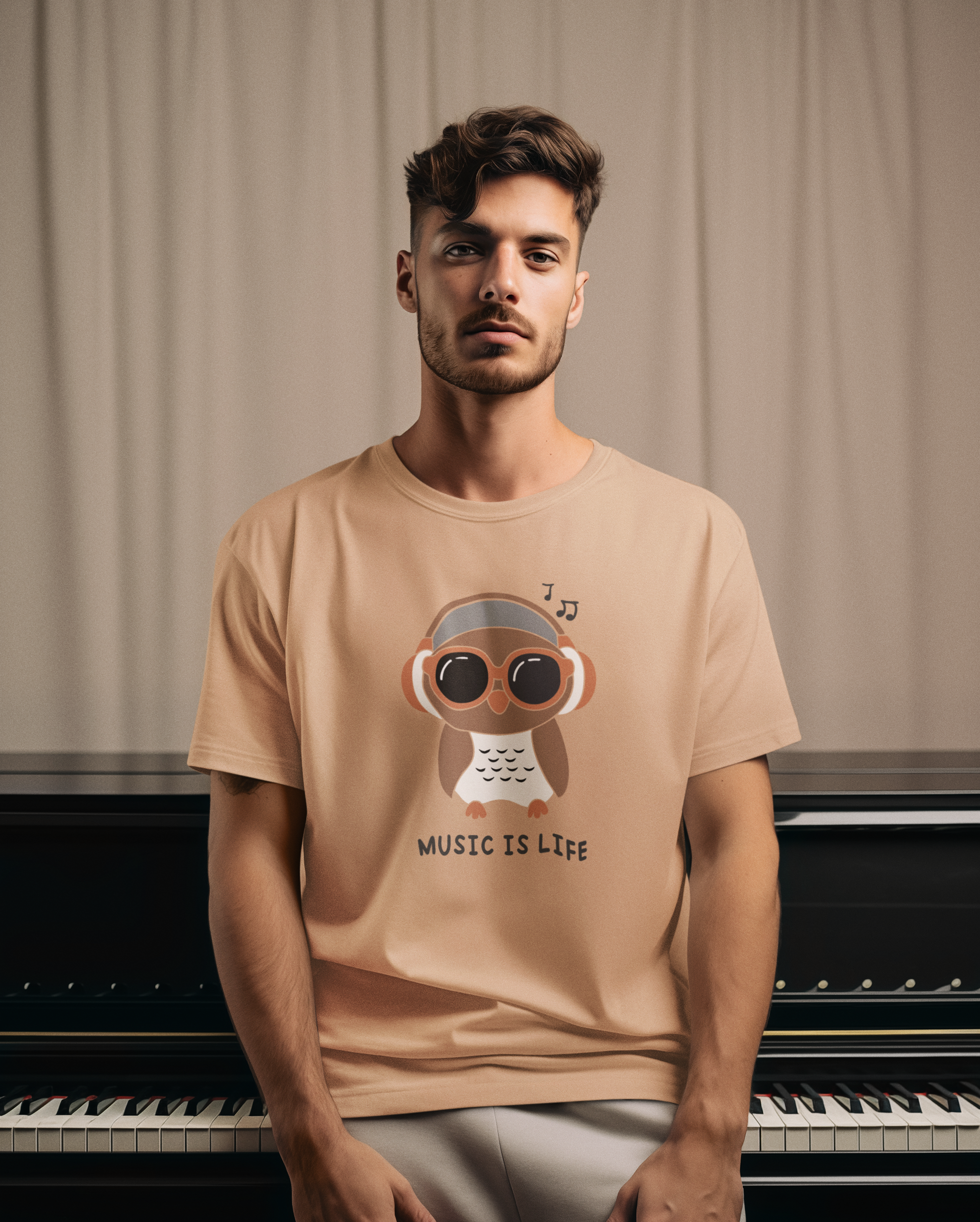 "Music Is Life" Graphics Tshirt