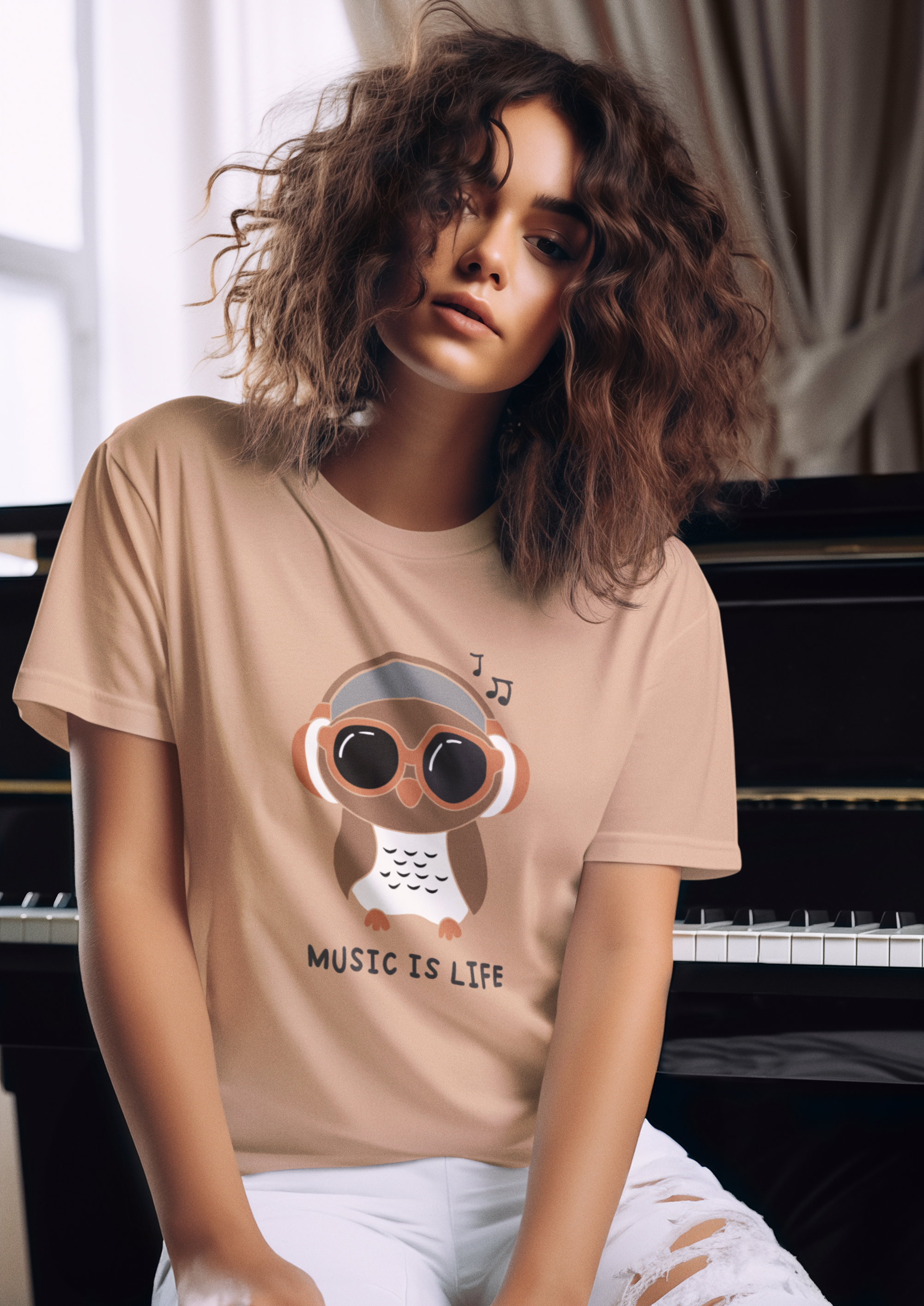 "Music Is Life" Graphics Tshirt