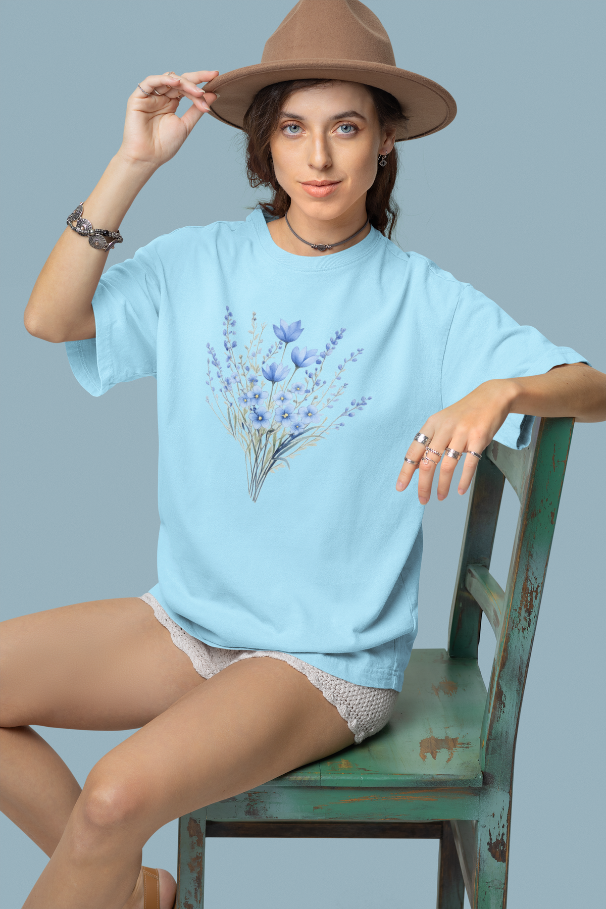 The Clothie's Blue Blossom Serenity Tee