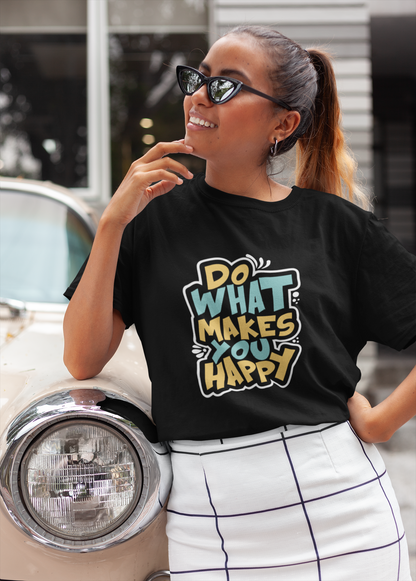 THE CLOTHIE – Oversized “Do What Makes You Happy” T-Shirt