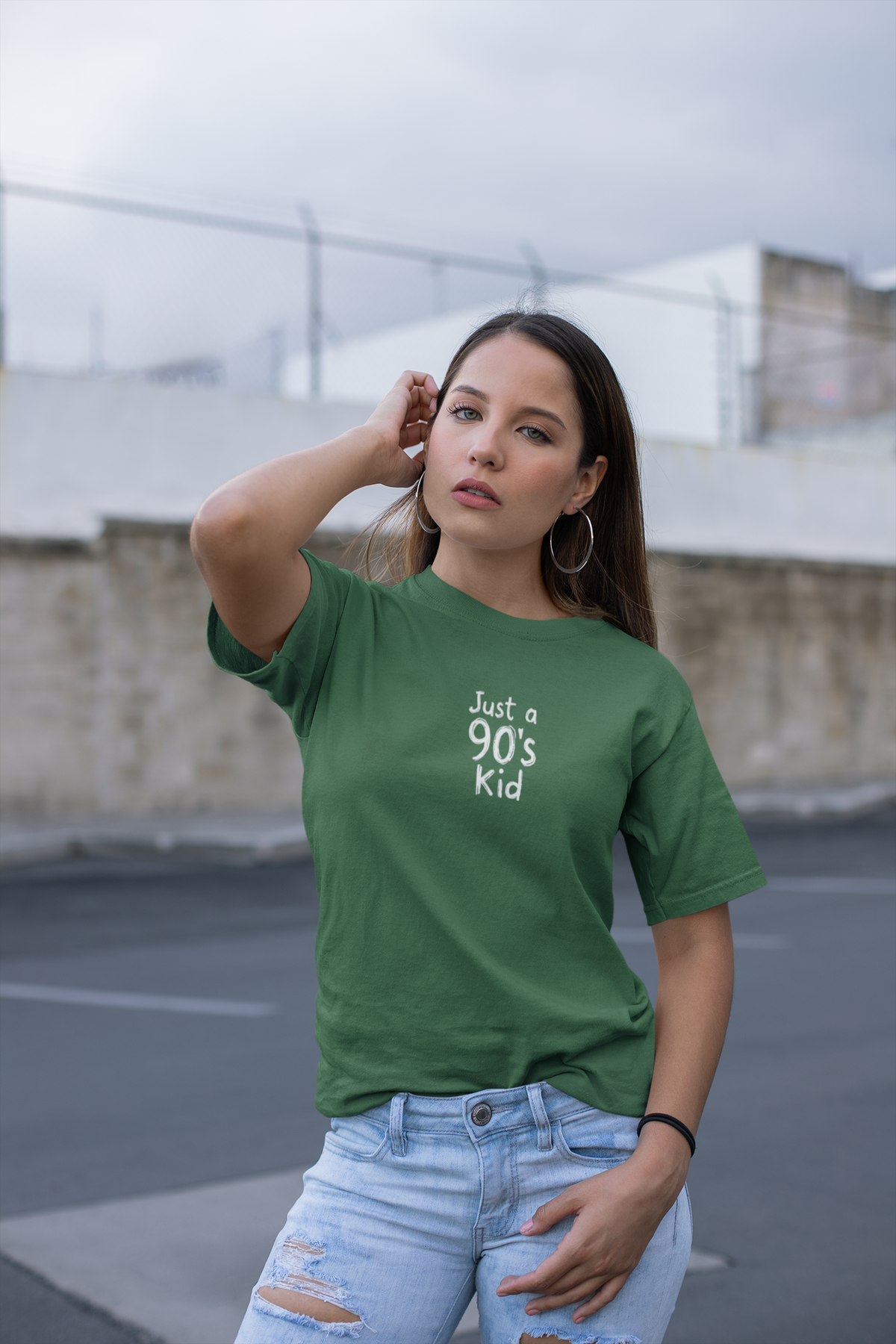 The Retro Slate Oversized Tee – "90’s Kid" Edition