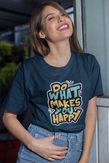 THE CLOTHIE – Oversized “Do What Makes You Happy” T-Shirt